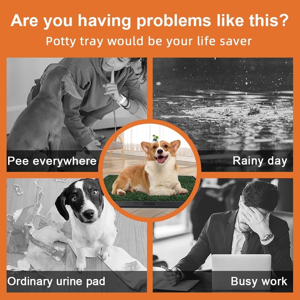 Dog Grass Pad with Tray 2