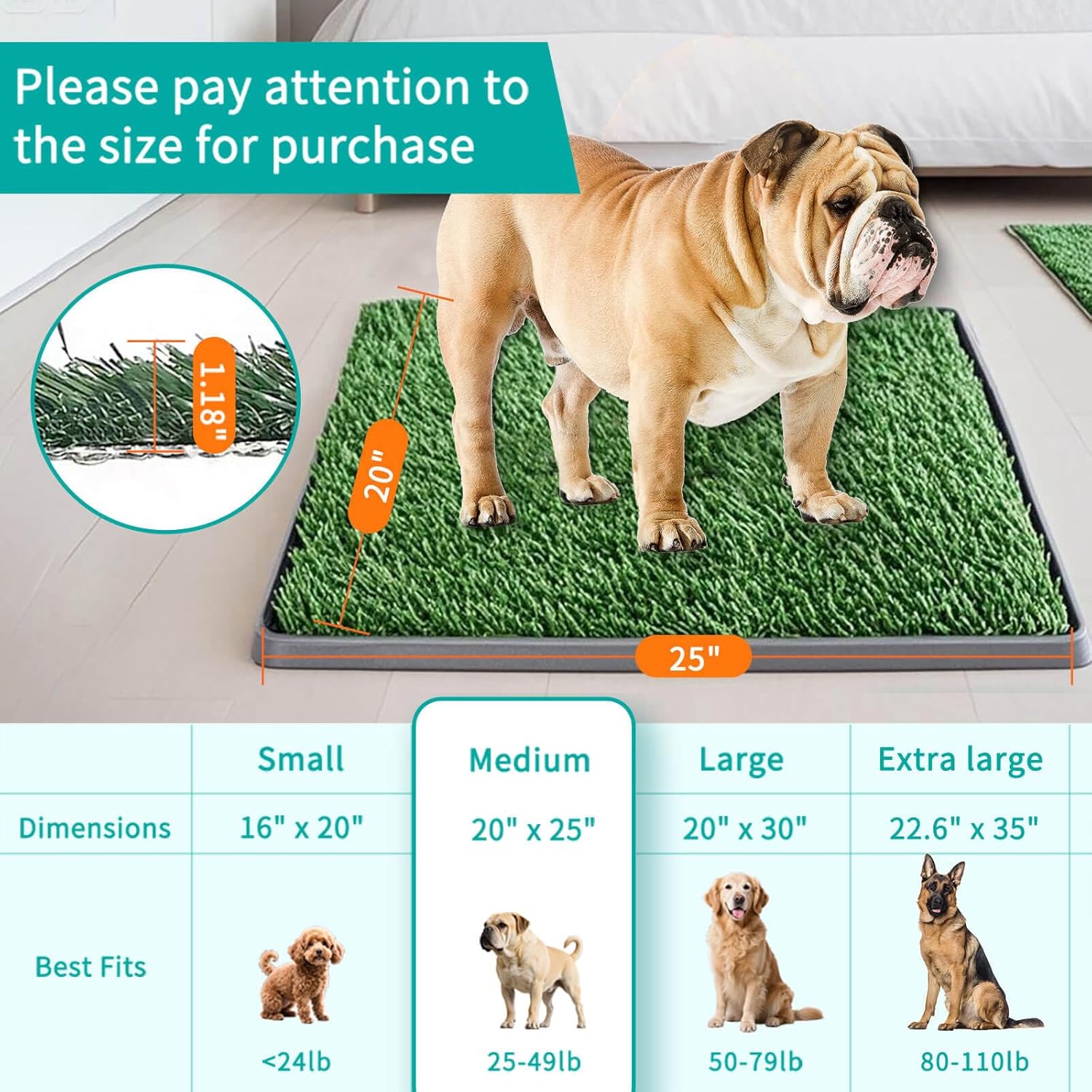 Dog Grass Pad with Tray 3