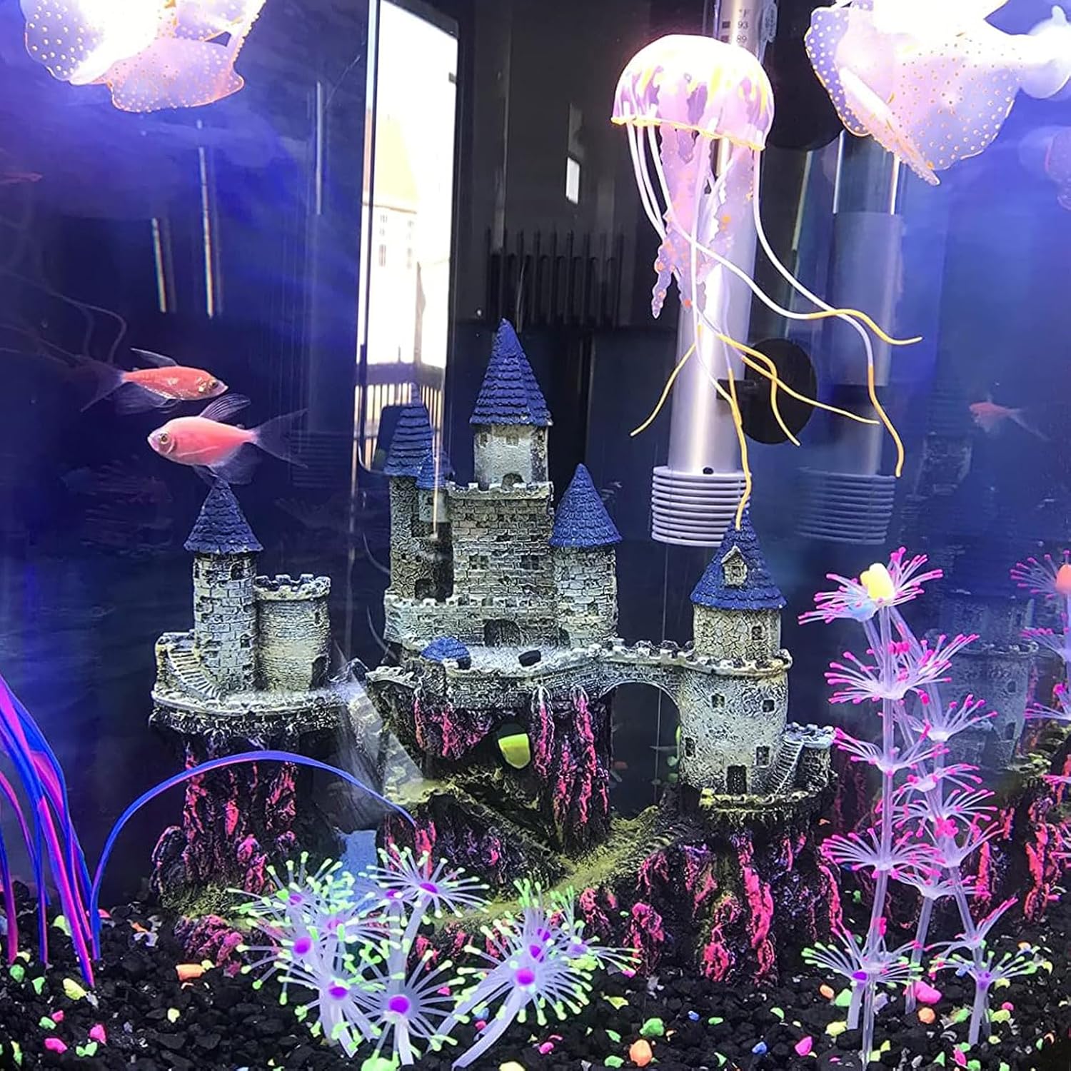 PINVNBY Aquarium Resin Castle q1