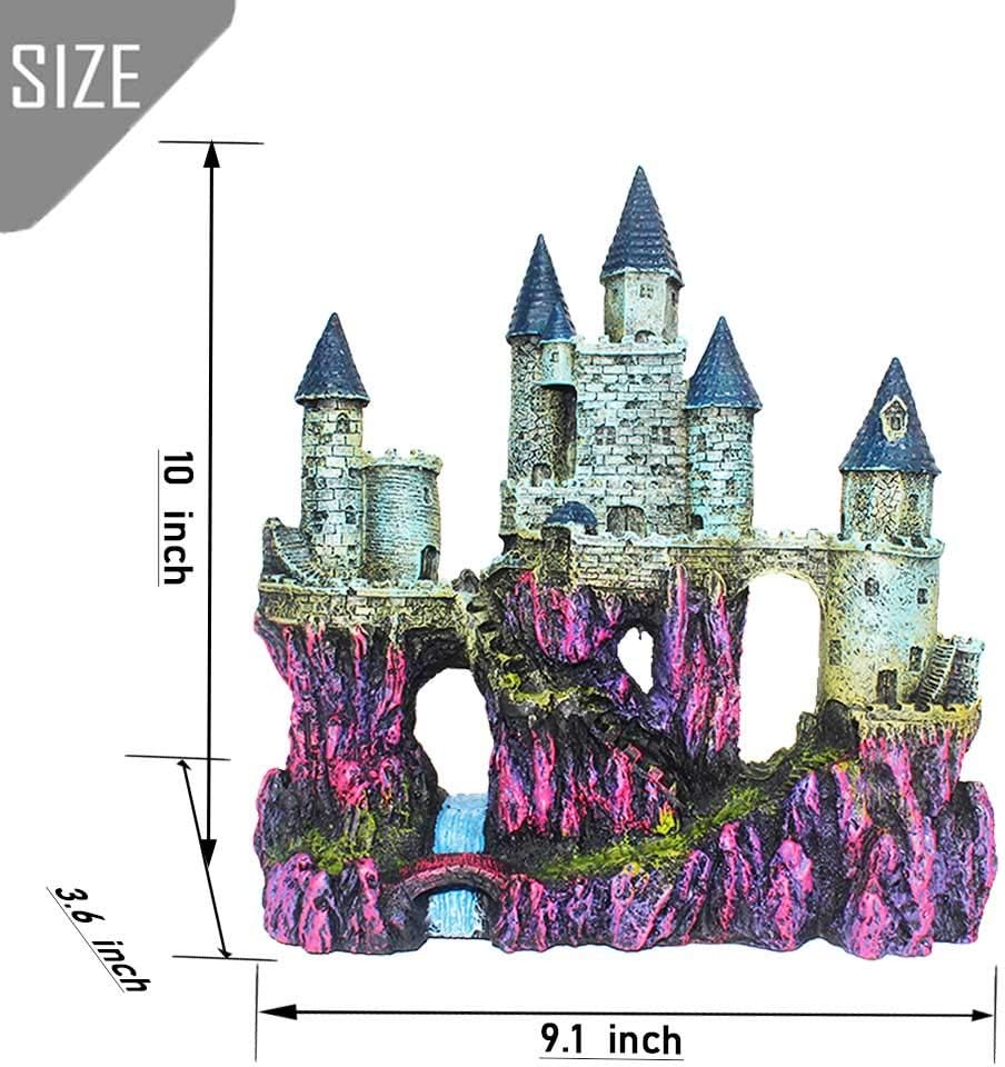 PINVNBY Aquarium Resin Castle q2