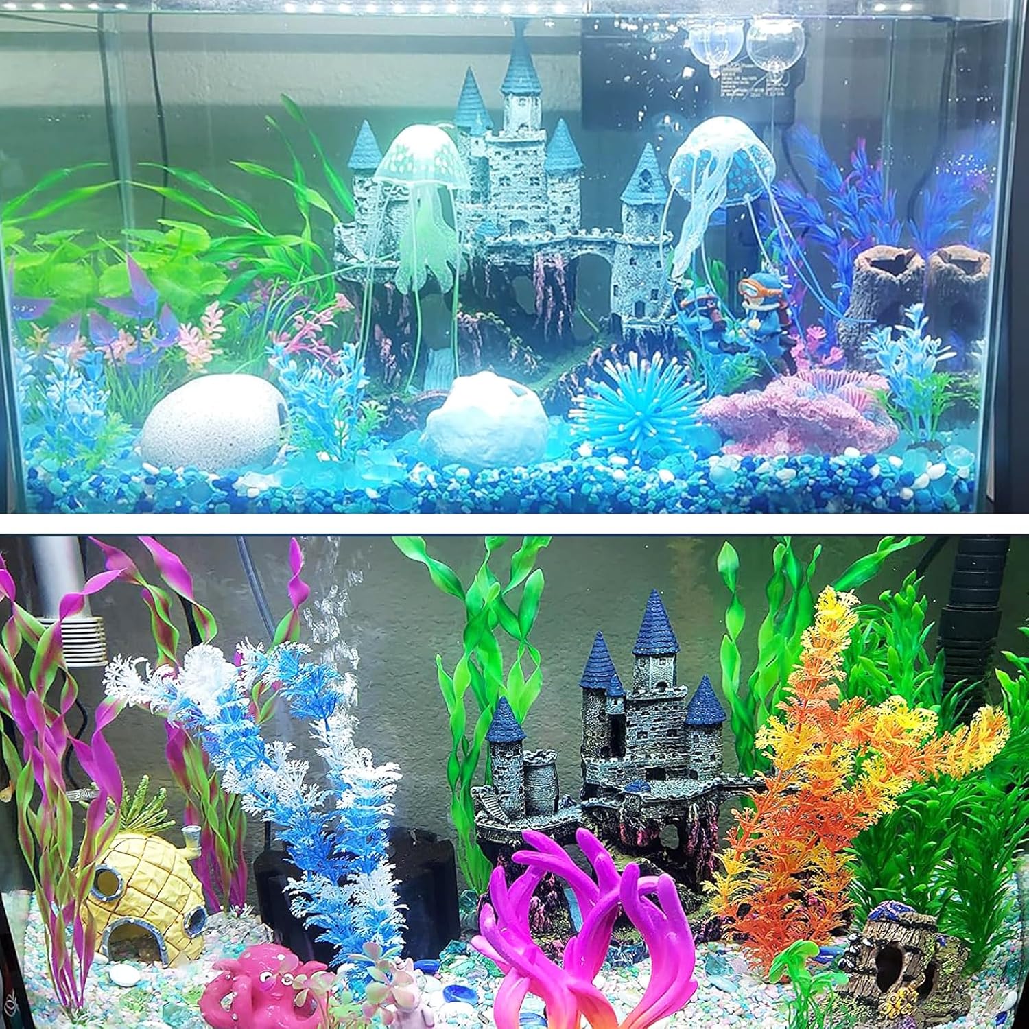 PINVNBY Aquarium Resin Castle q3
