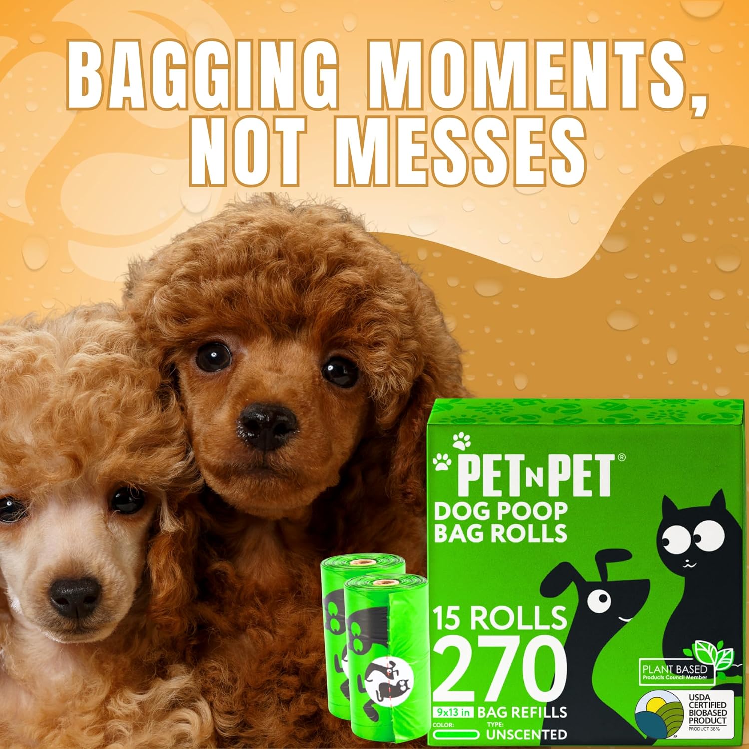 Pet N Pet 270 Counts Green Poop Bags 3