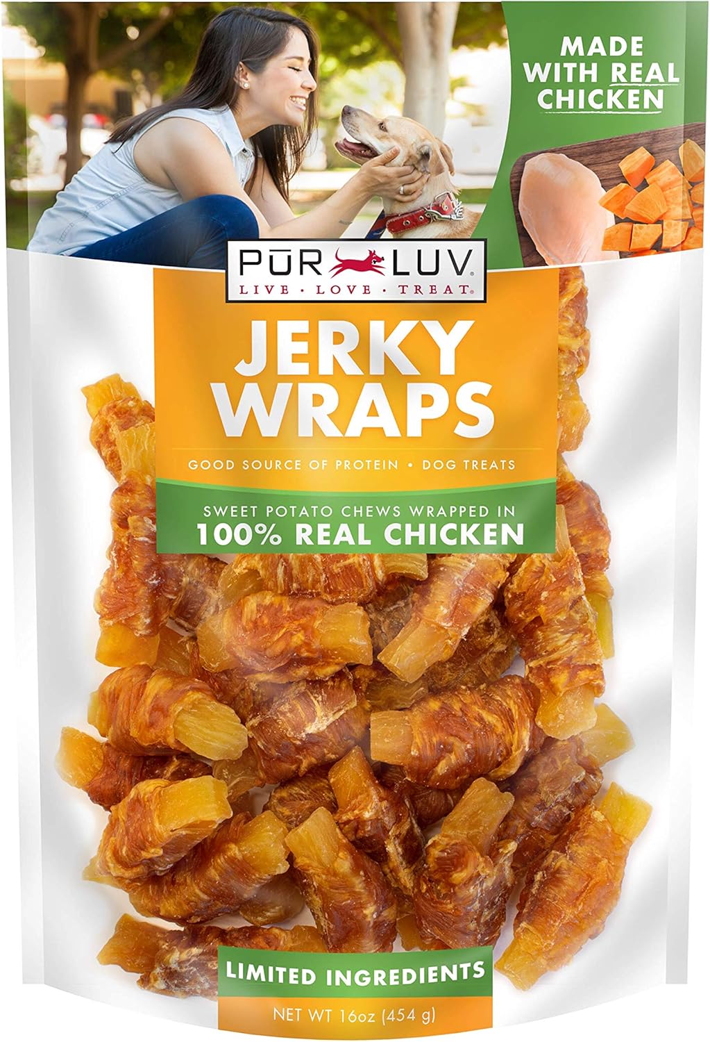 pur luv chicken wraped sweet potato